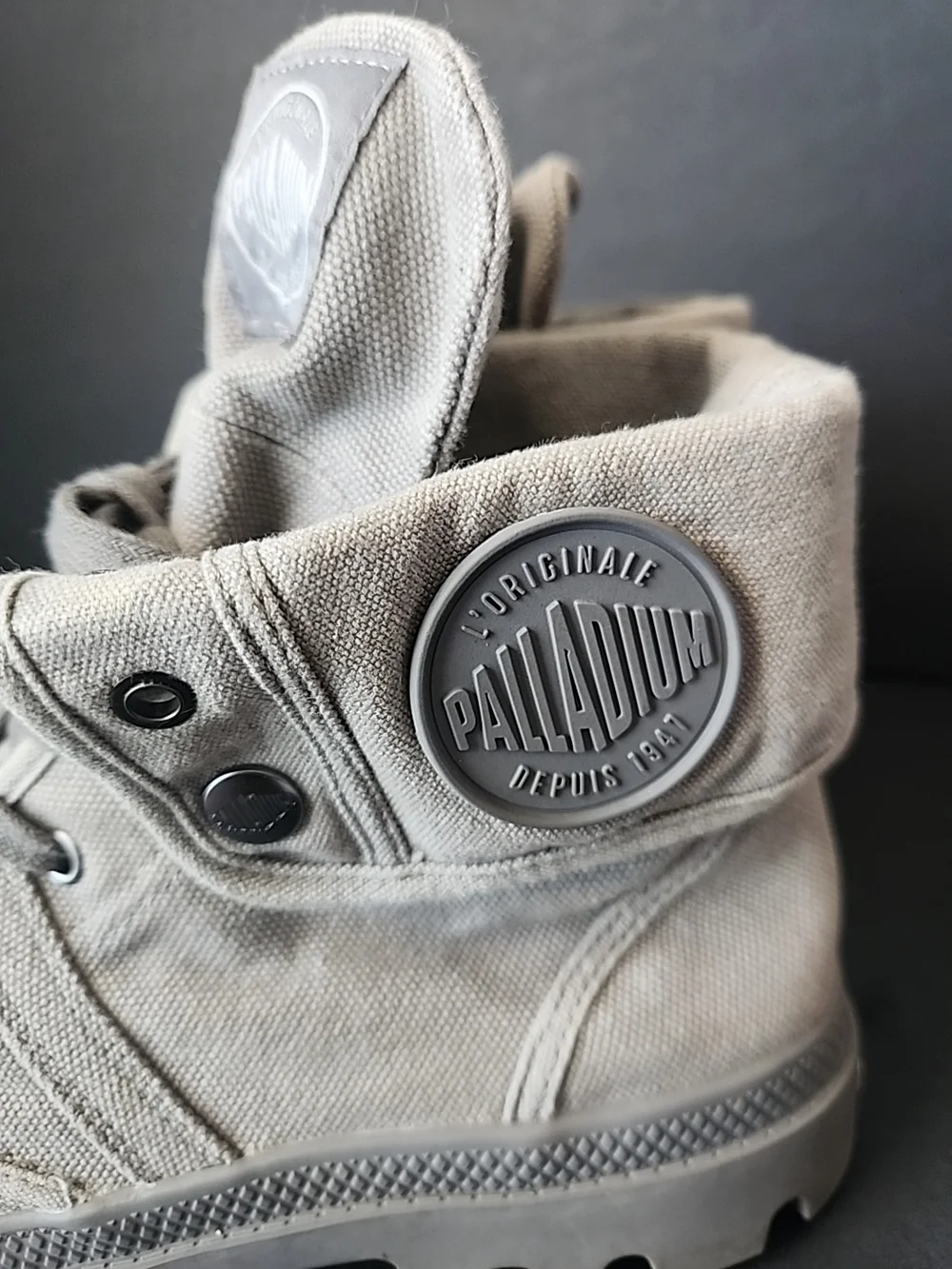 Palladium Pampa Hi Lace Up Men Boots/shoes Casual canvas Military Green sz 10.5 - Picture 3 of 8